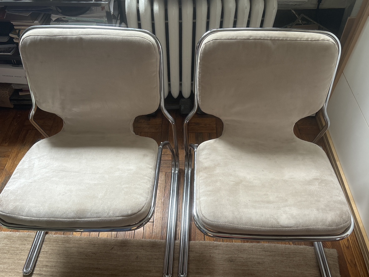 2 Beautiful Chrome chairs - photo 3