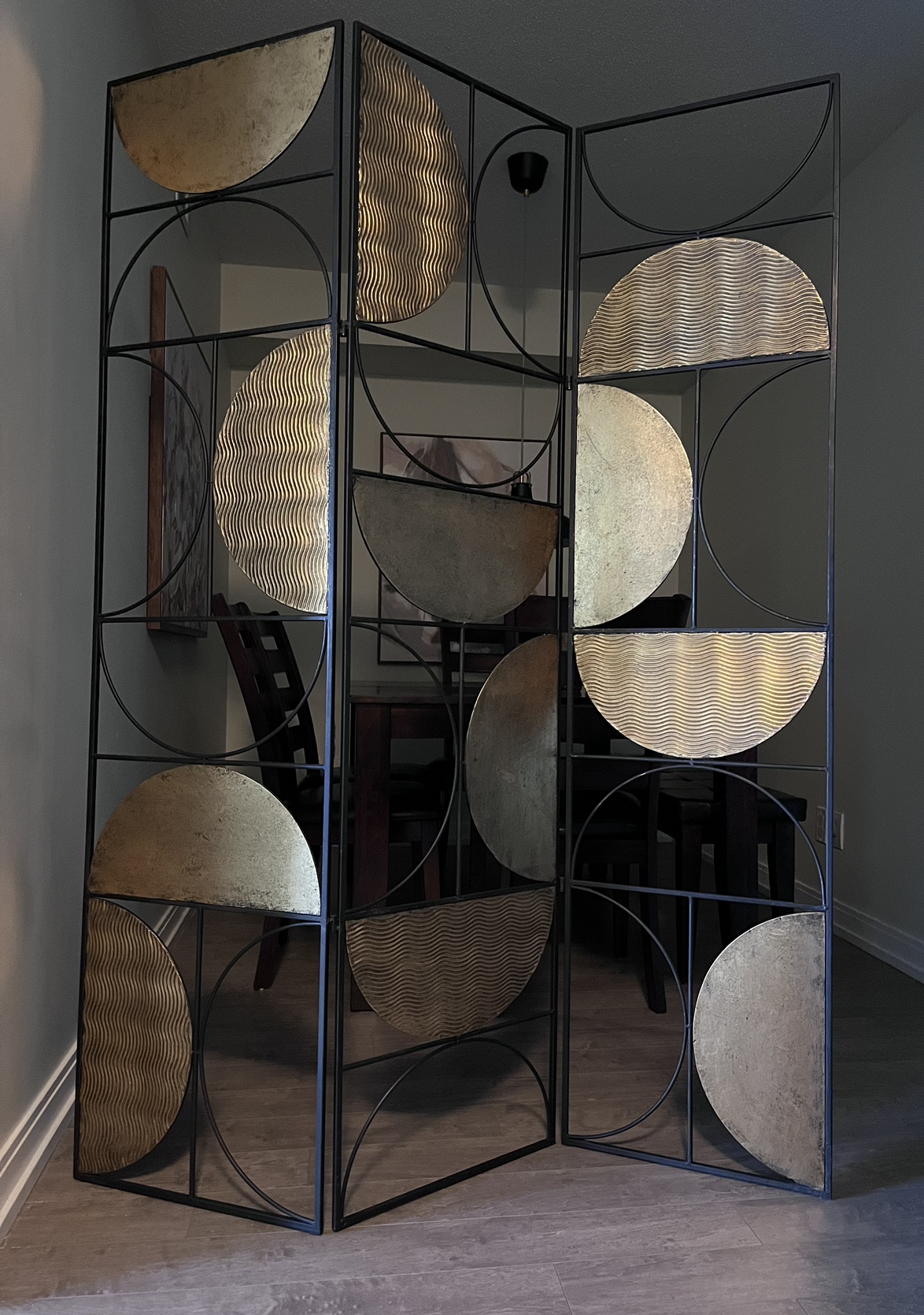 ROOM DIVIDER DECORATIVE GOLD&BLACK