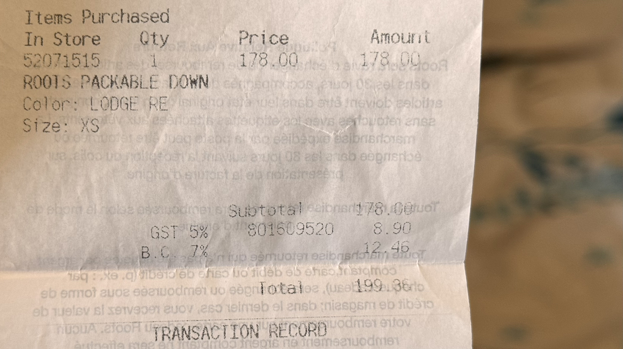 Roots Packable Down Puffer Jacket(Red)- XS image indicator(2)