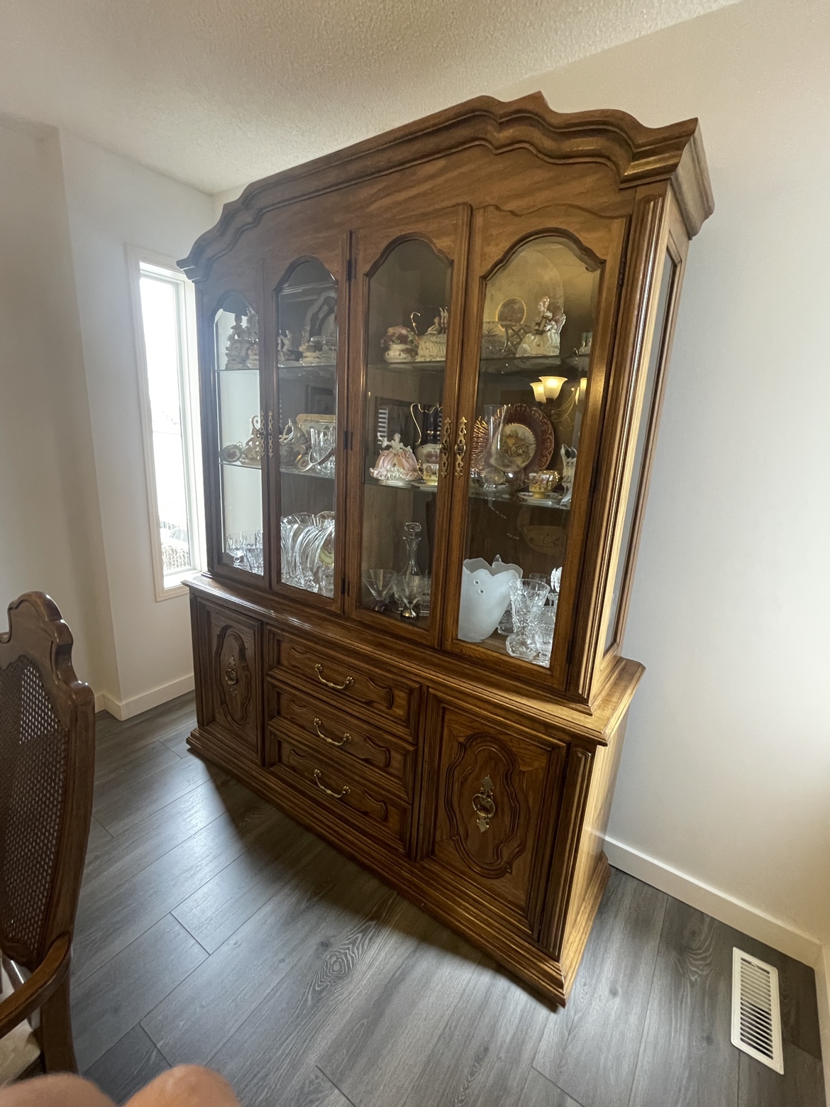 Full Solid Oak Dining Set with Matching China Cabinet - photo 4
