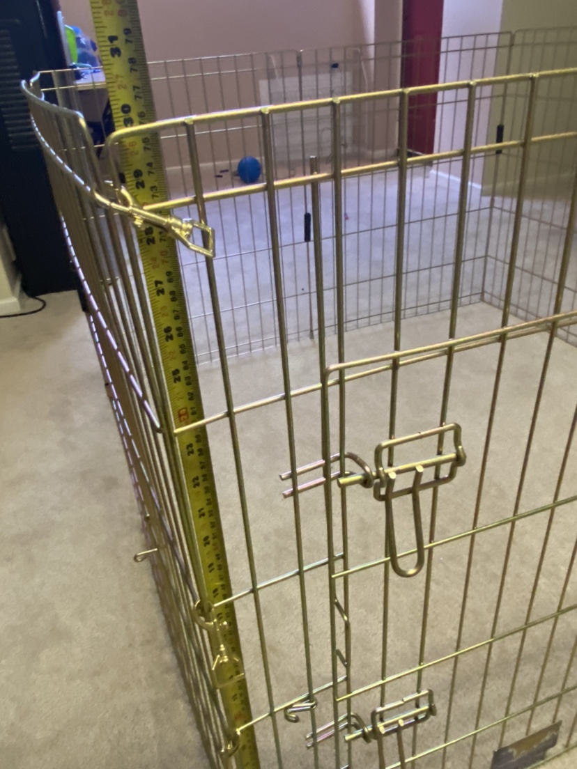 Basic dog exercise fence pen with dog gate - photo 2