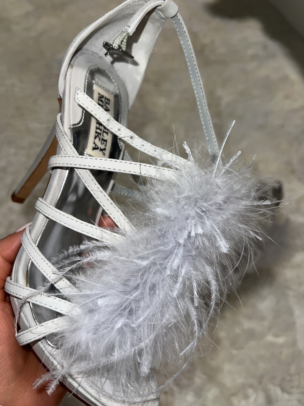 Badgley Mischka ostrich feather heels - photo 2