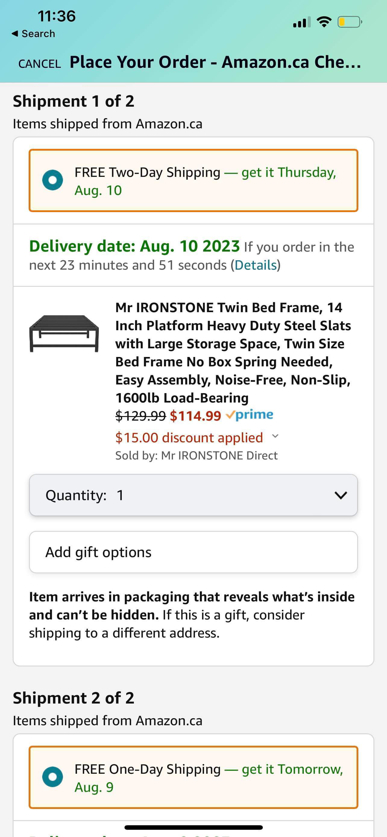 single bed with frame - photo 3