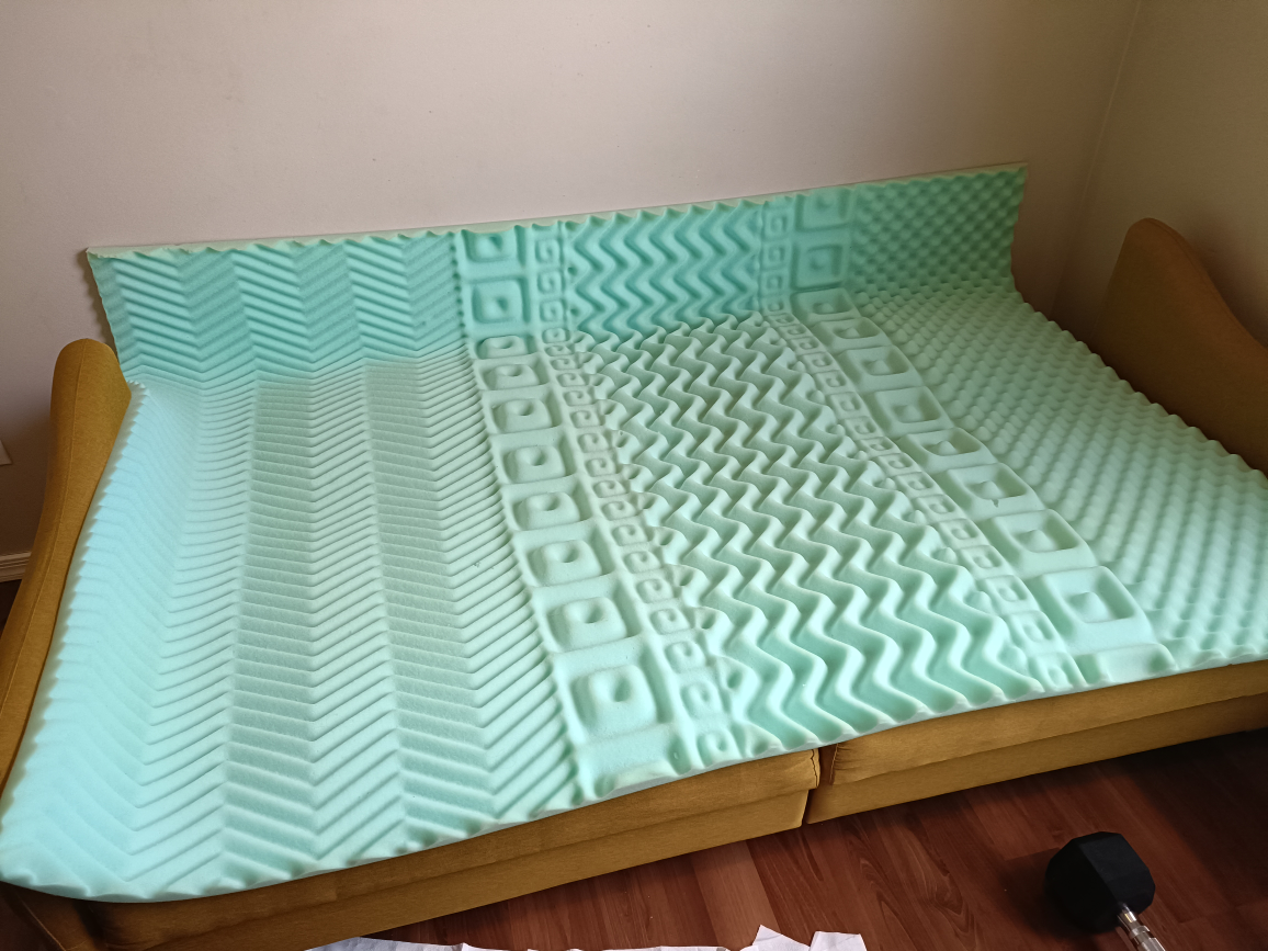 Foam mattress topper 2 inch double/full size (green)