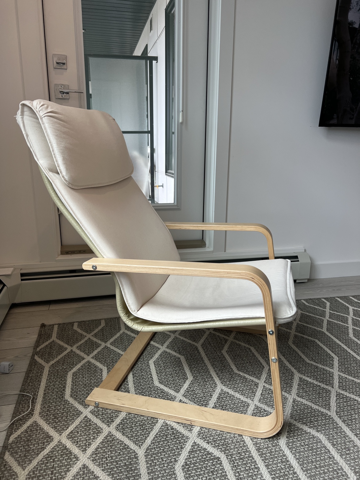 White IKEA Poang Armchair - photo 2
