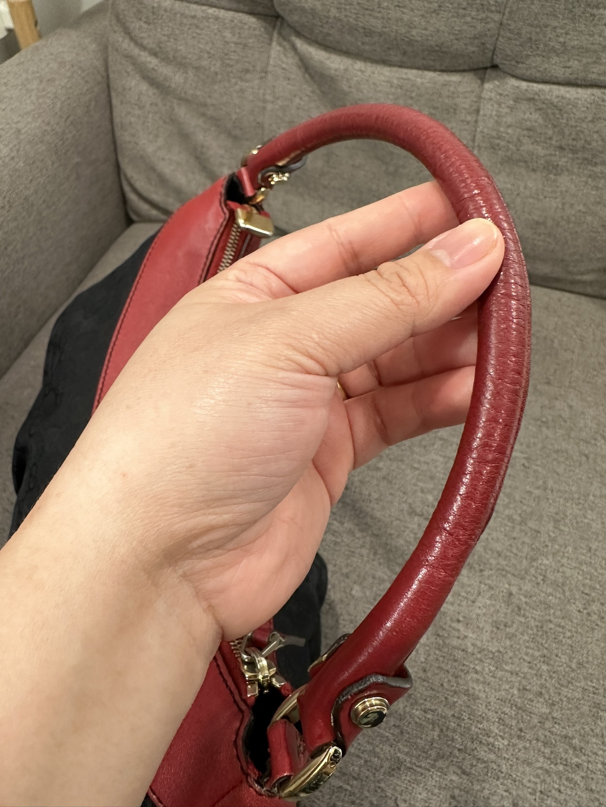 Authentic Gucci (Reworked)  Canvas Abbey Hobo Shoulder Bag image indicator(7)