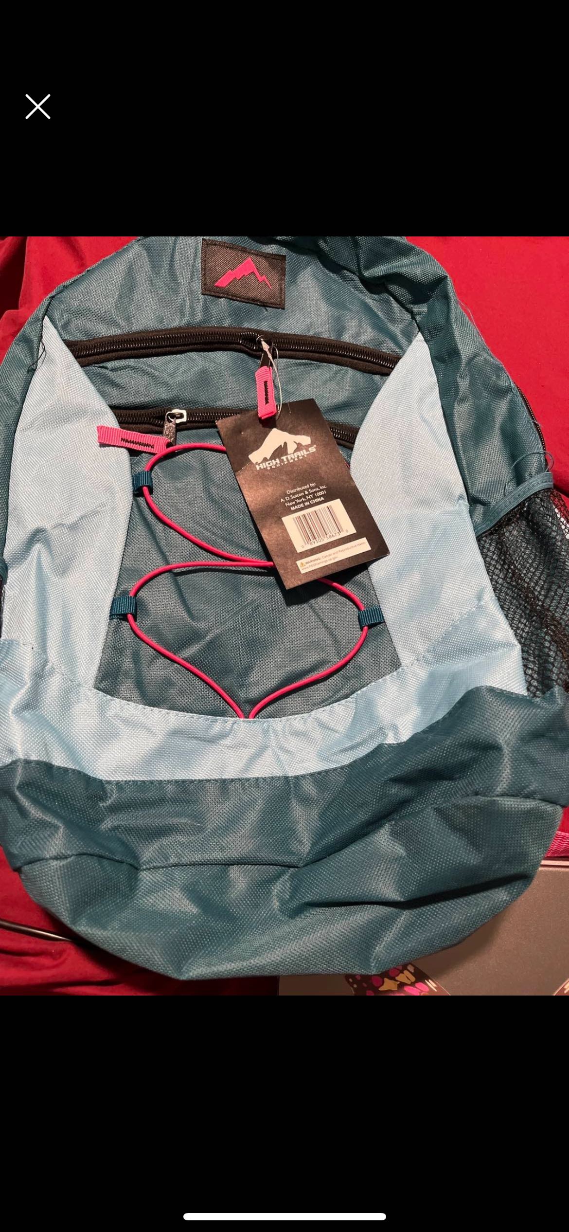 Book bag with some school supplies thumbnail
