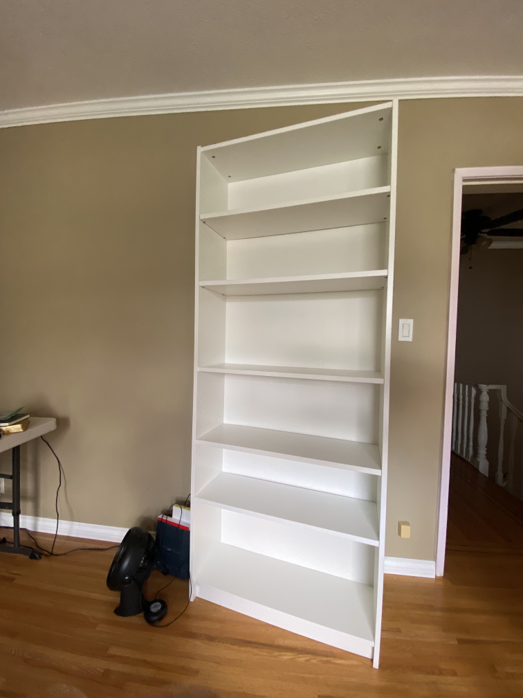 Ikea white tall bookshelf x2