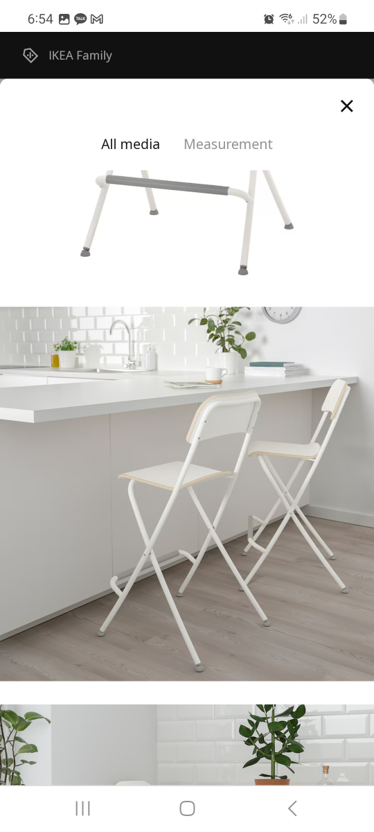 Ikea wooden bar chair 3pcs