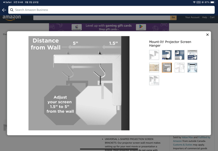 Projector screen hangers - photo 3