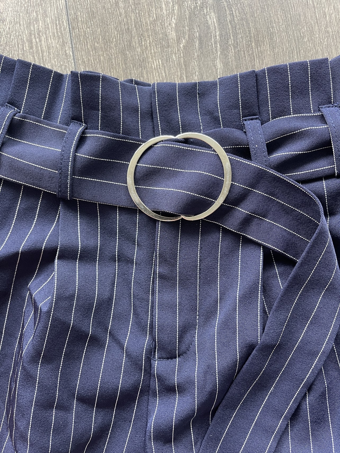 Navy Blue Striped Shorts - photo 2