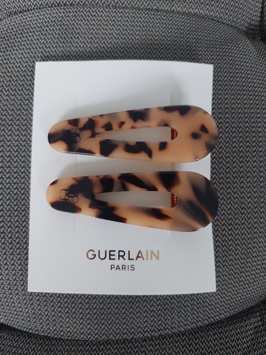NEW Guerlain Paris Y2K gold hair clip animal print