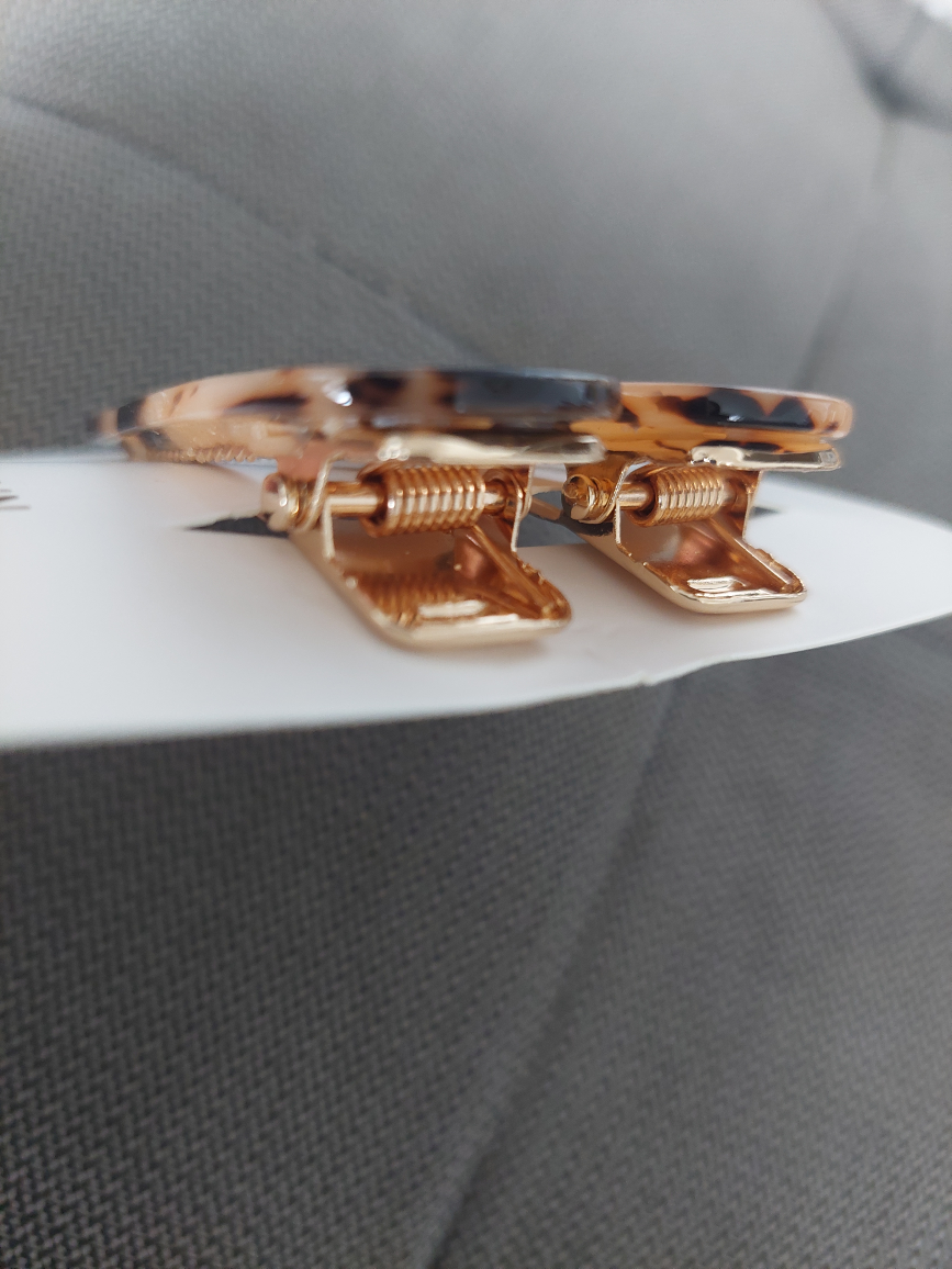 NEW Guerlain Paris Y2K gold hair clip animal print - photo 3