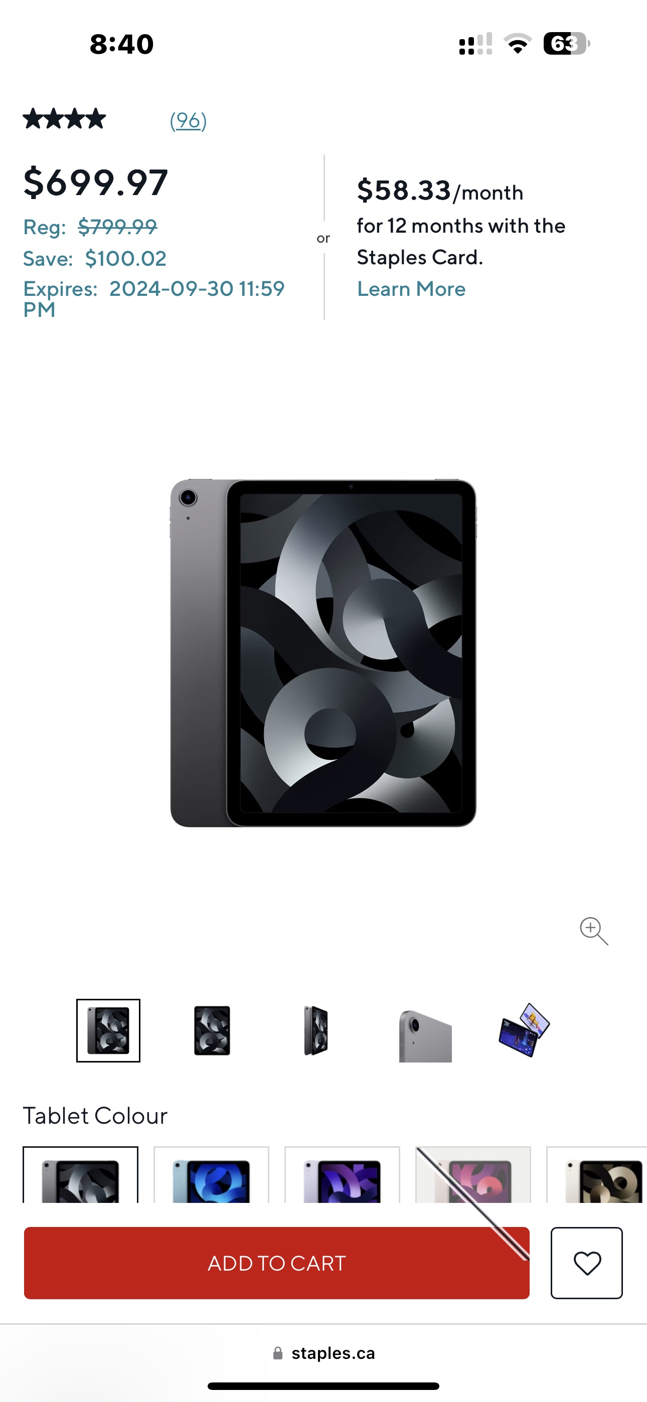 iPad Air 5 generation 64g