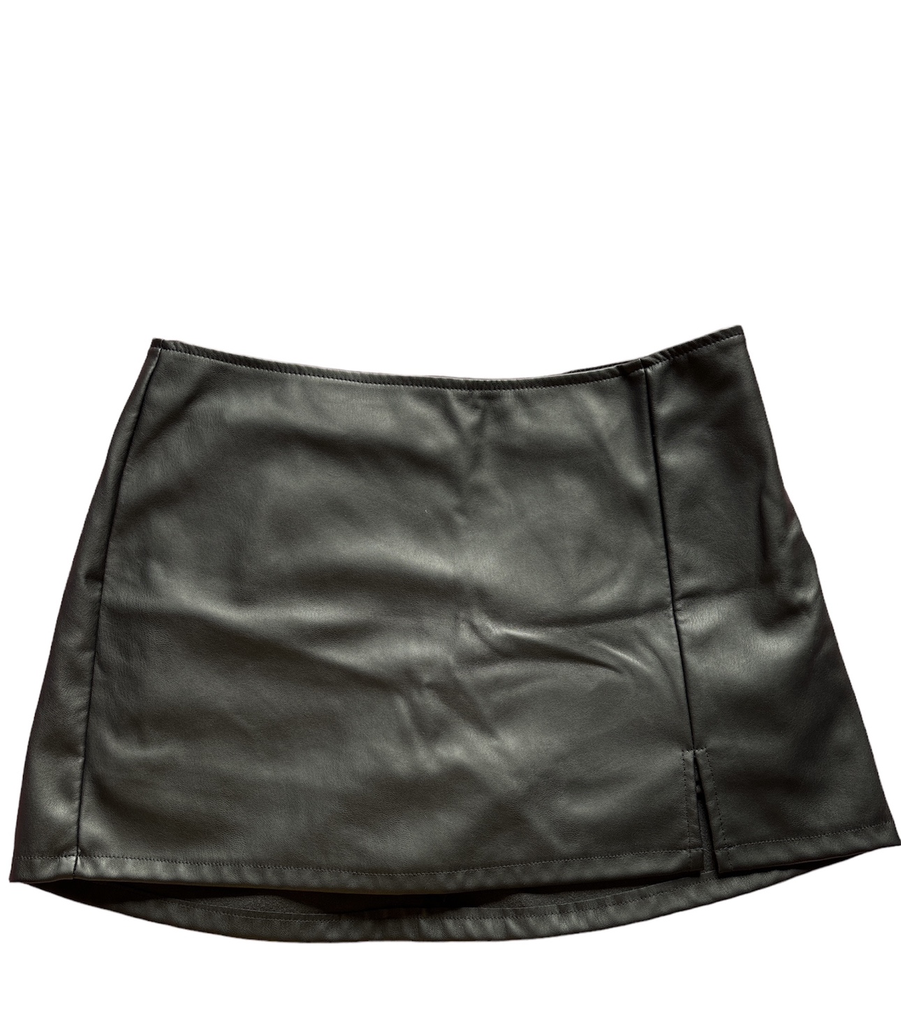 PU Leather Short Skirt