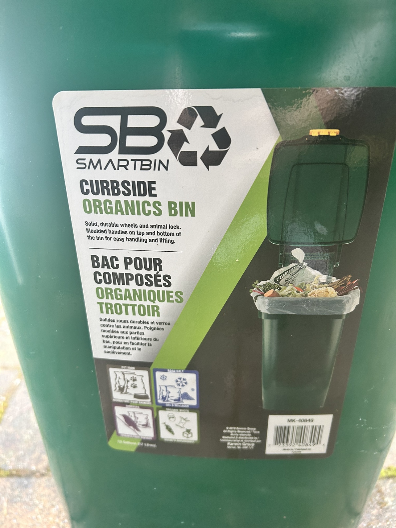 Smartbin Curbside Organics Bin - Never used !!!