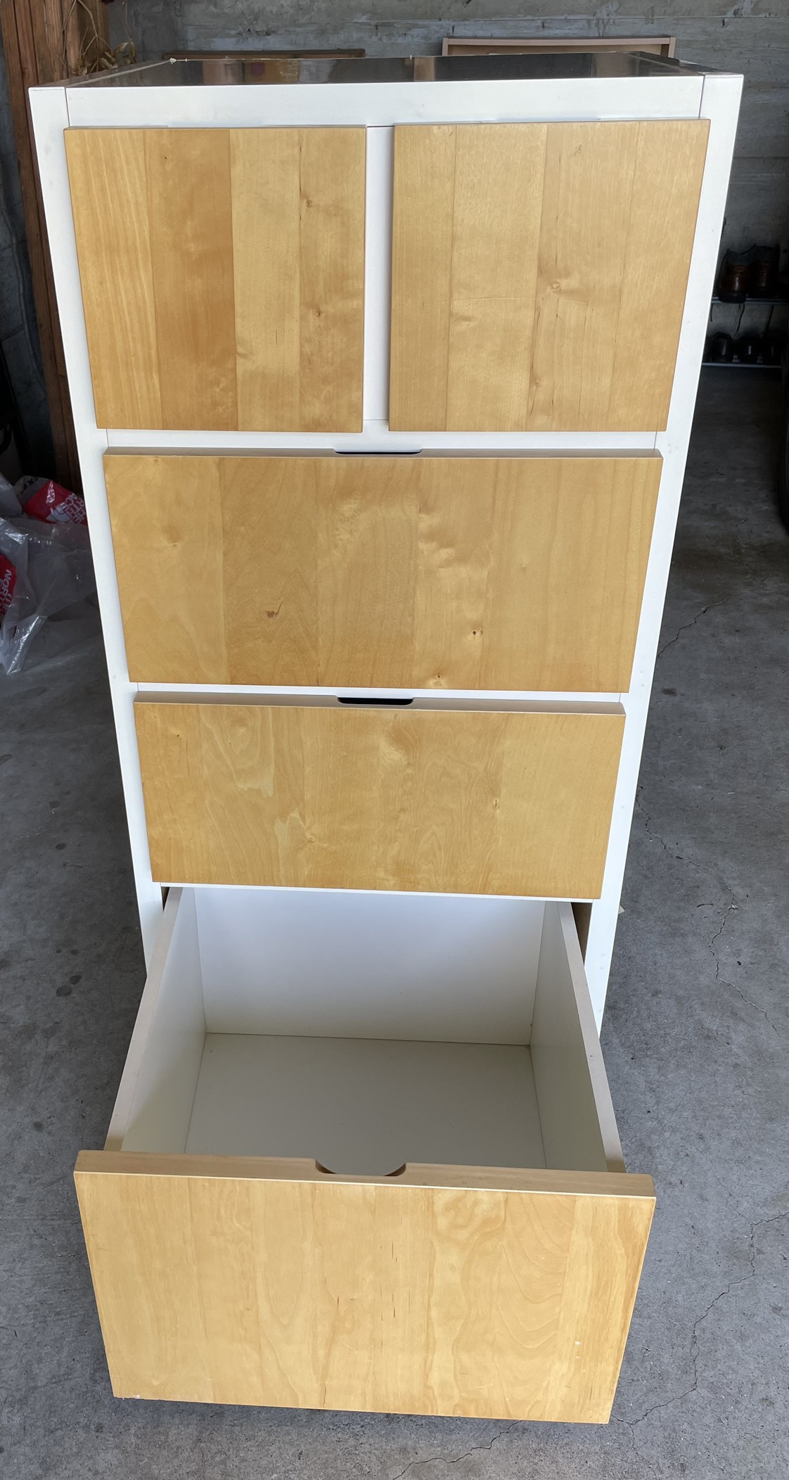 Tall dresser for sale - wood and white - photo 3