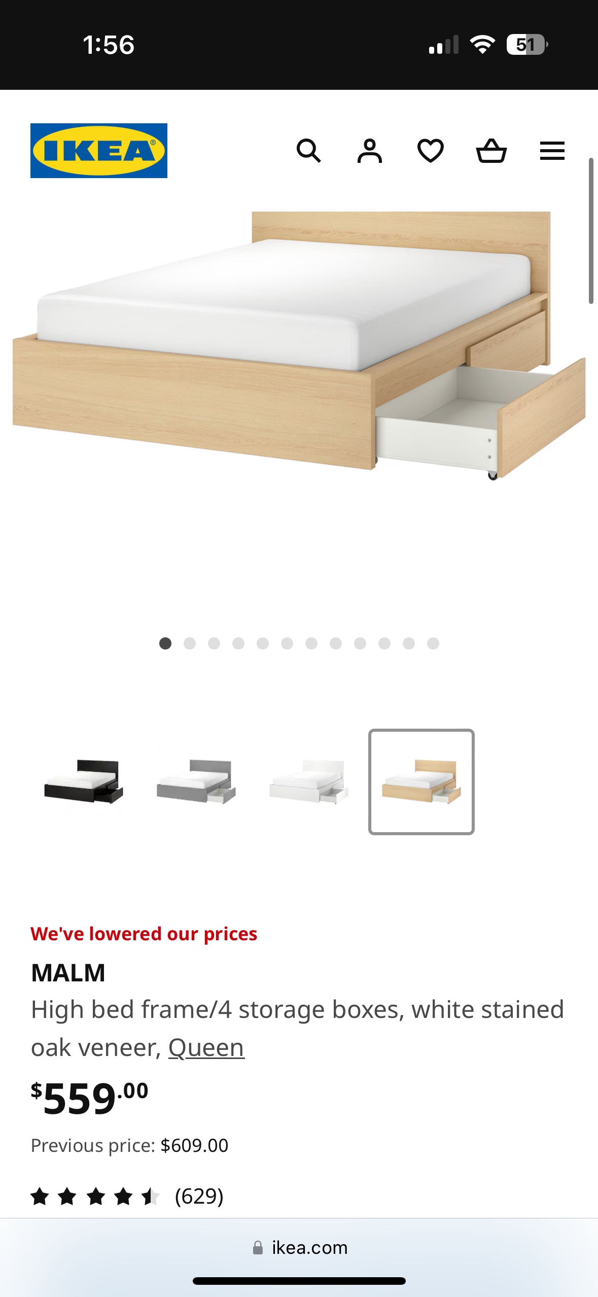 IKEA QUEEN BED FRAME + mattress