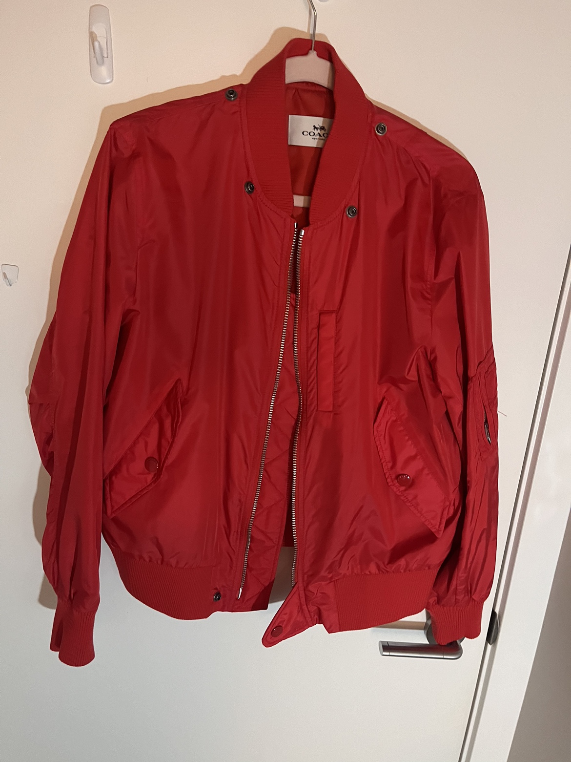COACH MA-1 RED BOMBER JACKET