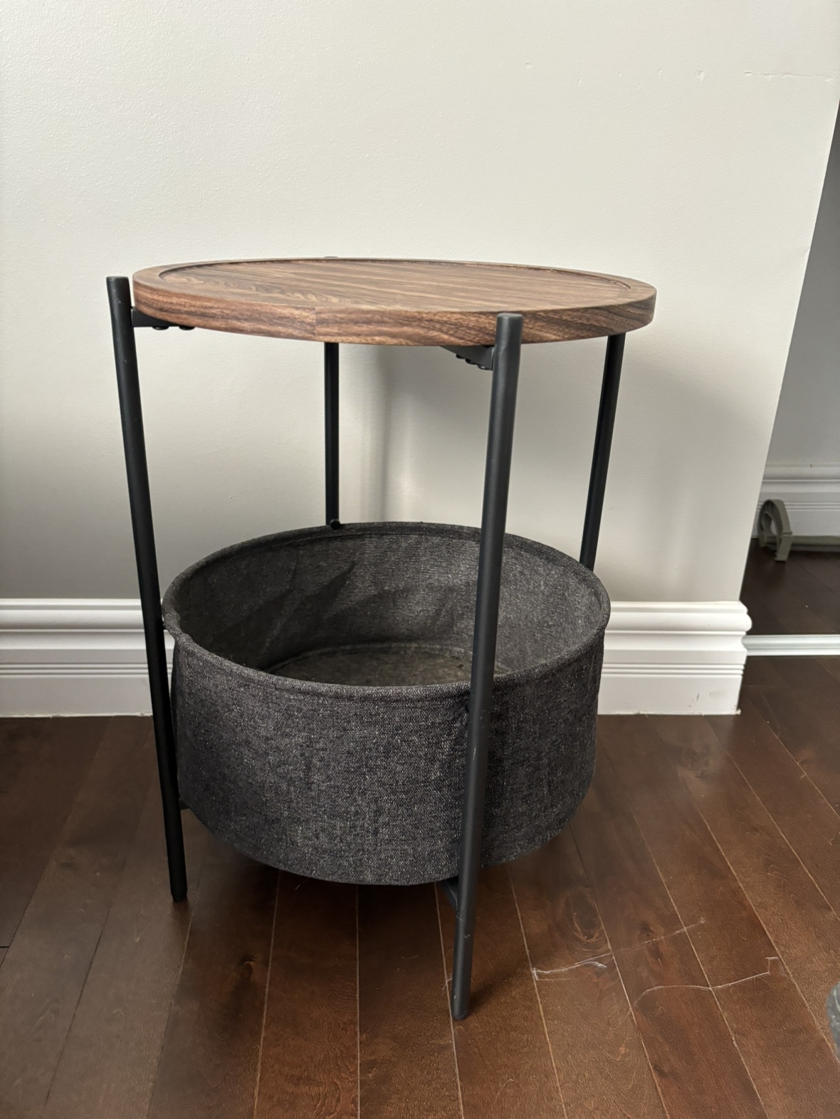 Walnut Side Table with Bottom Storage - photo 4