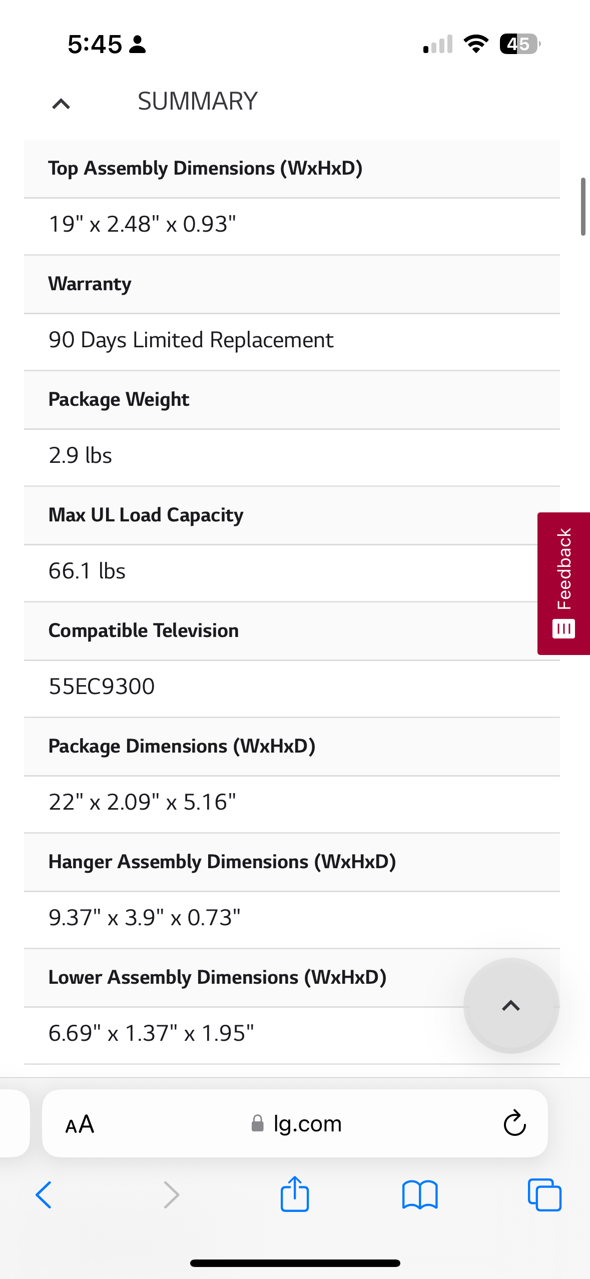 Lg monitor wall mount osw100 🧡 image indicator(4)