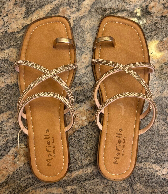 Sparkly Sandals - Genuine Leather - size 9 thumbnail