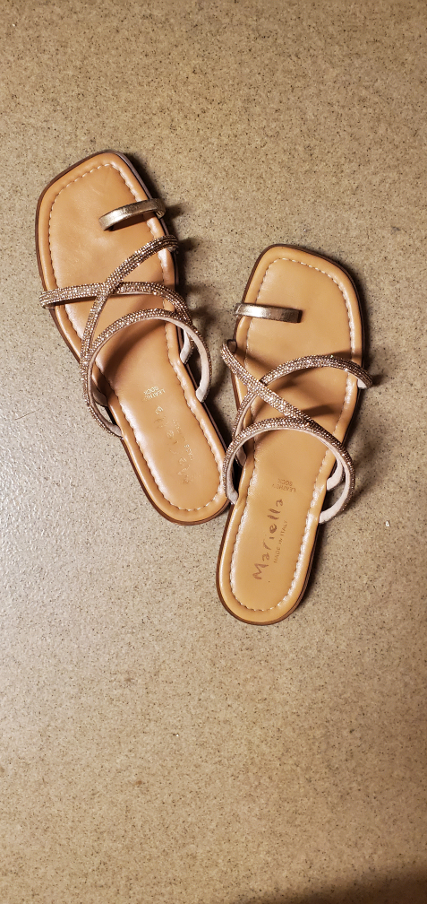 Sparkly Sandals - Genuine Leather - size 9 - photo 2