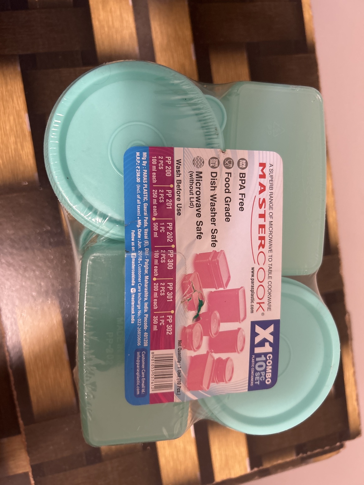 Plastic Containers 10PC Set