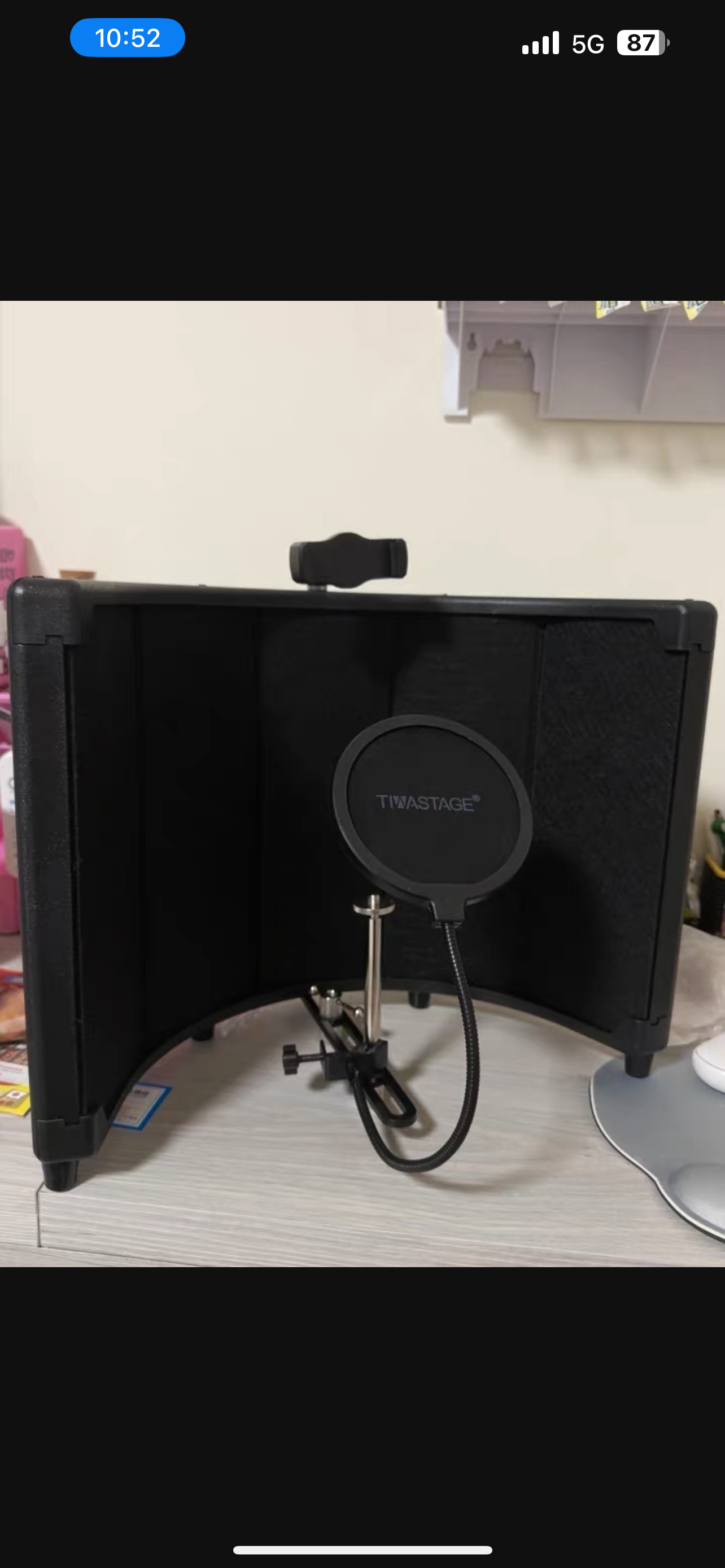 Home studio recording booth microphone isolation shield - photo 3