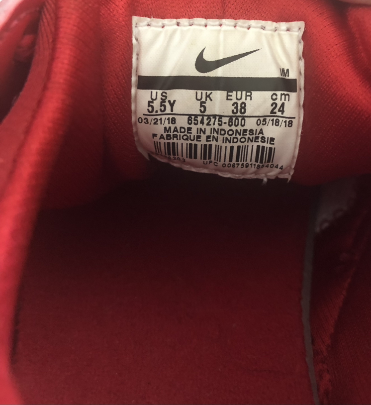 Nike Air Huarache Run (GS) Youth's Red Running Shoes Size 5.5 Y image indicator(8)