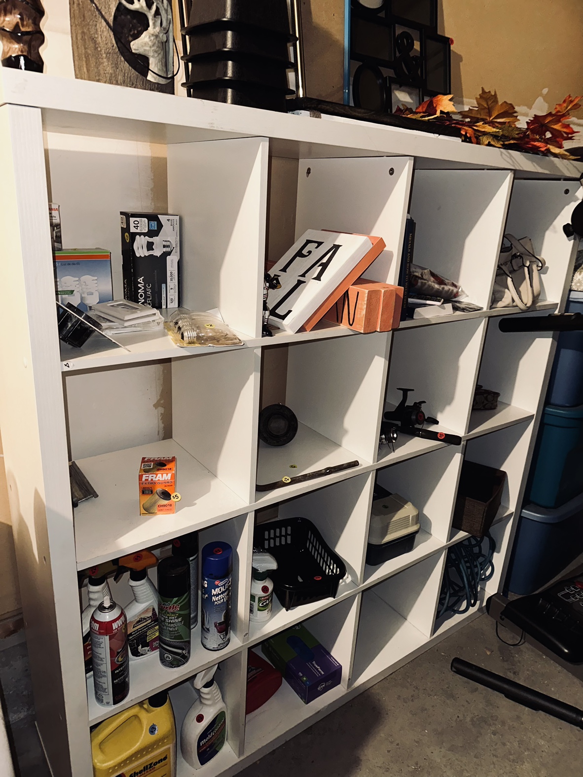 White cubed shelving unit**MOVING MAY 29 pick up on or before* - photo 2
