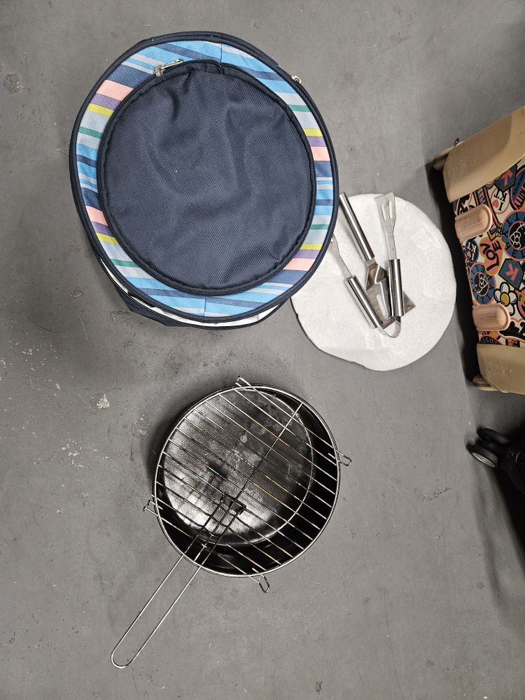 mini charcoal grill and cooler! thumbnail