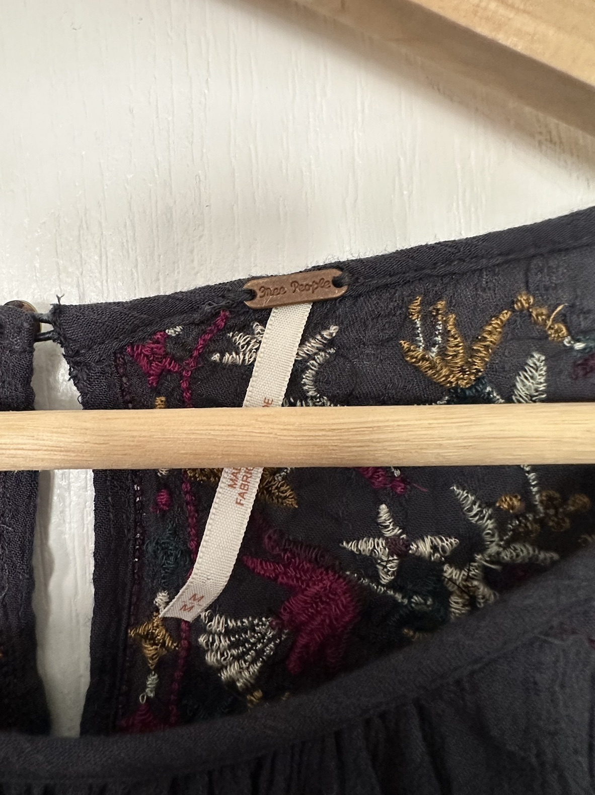 Free People “Wild Flowers” blouse • size M • indigo image indicator(6)