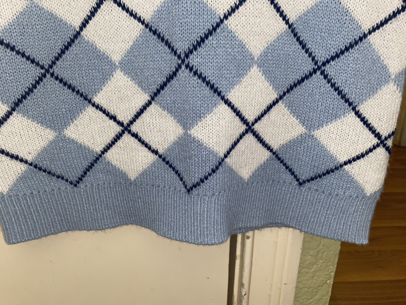 BLUE PLAID SWEATER VEST image indicator(3)