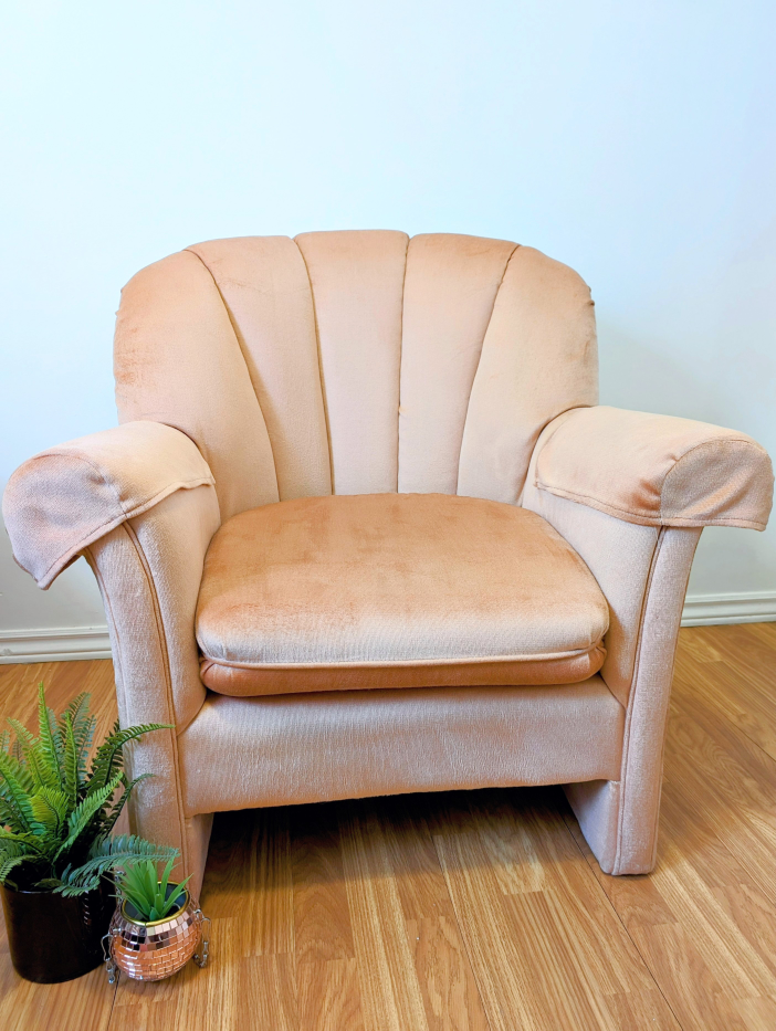 Baby Pink Art Deco Chair - photo 2