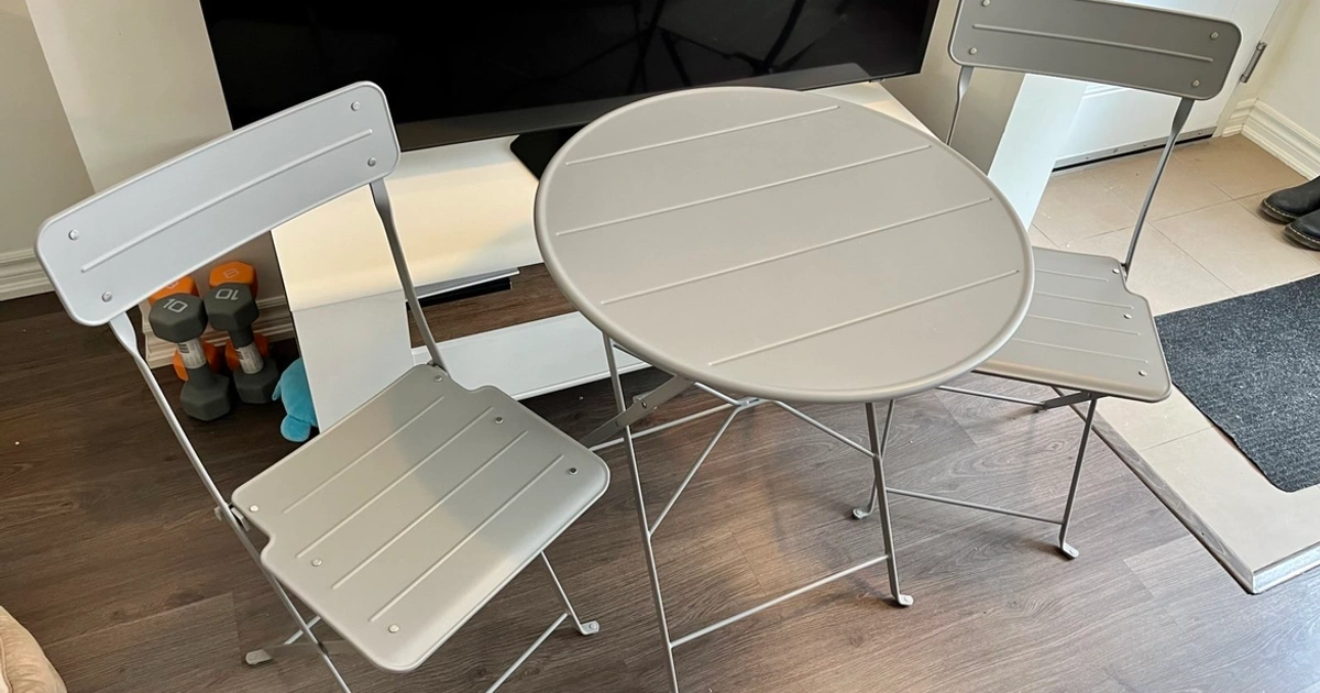 Chairs Bistro Set Indoor Ikea Sundso IKEA Table And Chairs Set Karrot