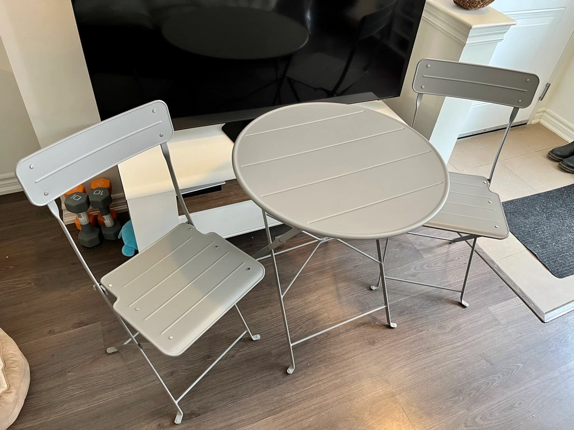 Chairs Bistro Set Indoor Ikea Sundso IKEA Table And Chairs Set Karrot