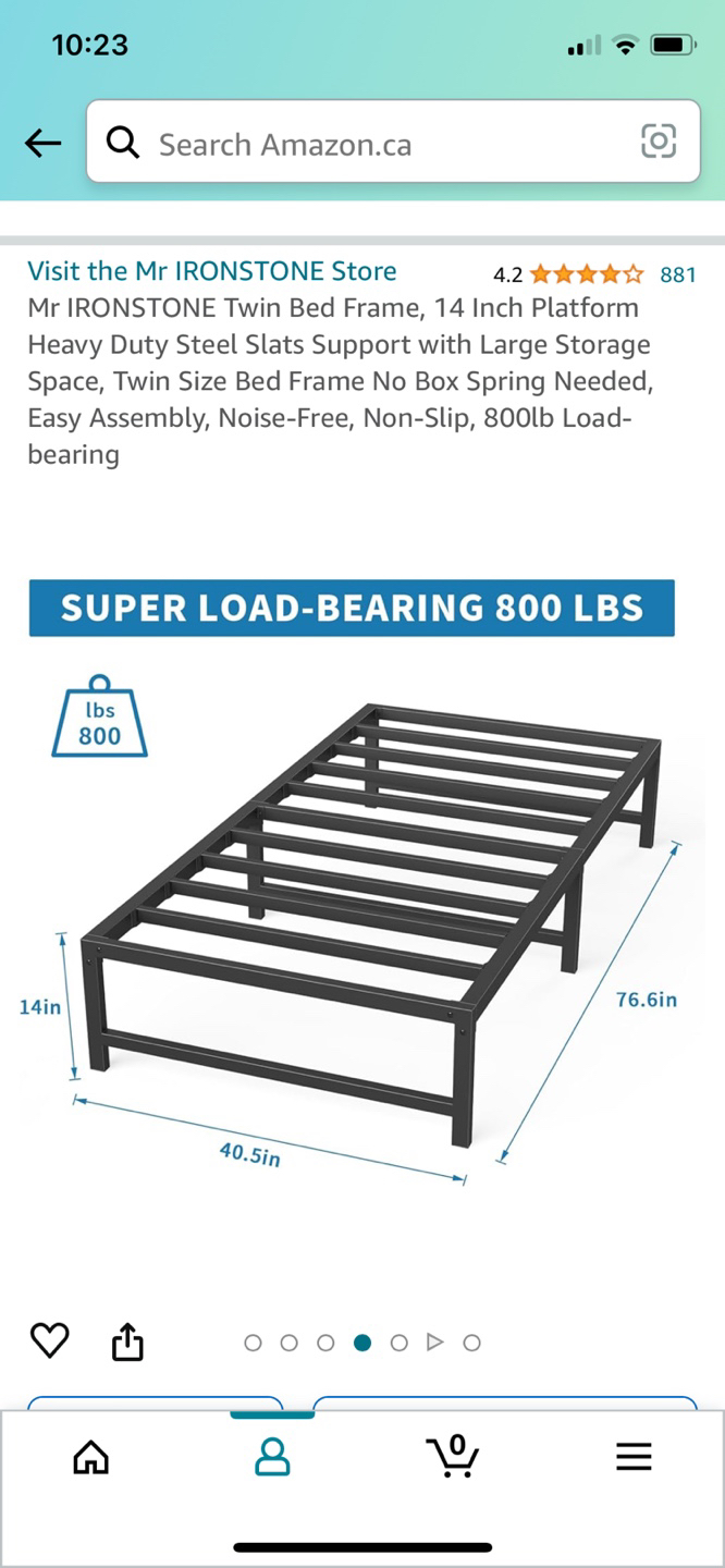 Black Metal Bed Frame - photo 2