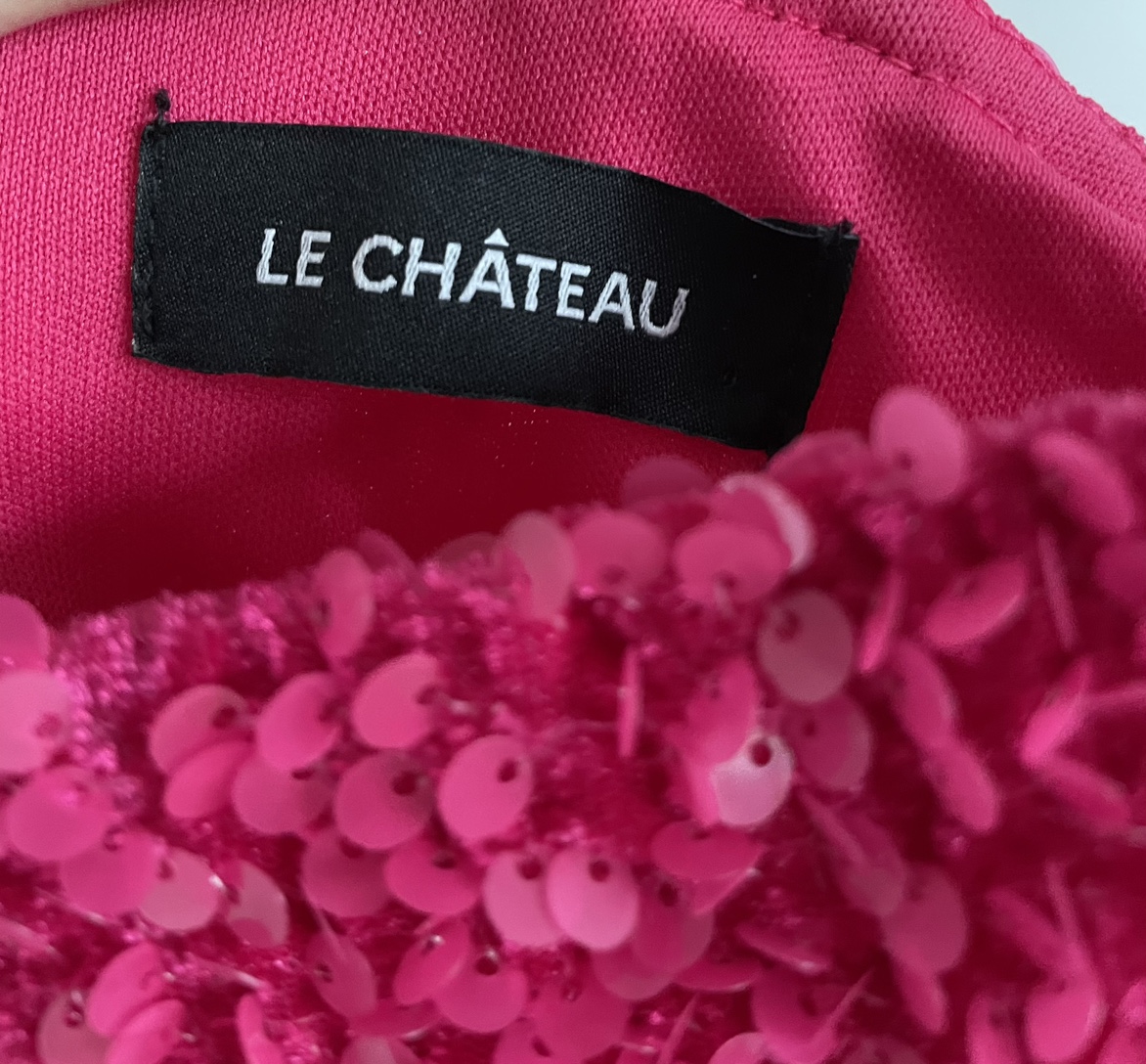 Sequin Barbie Pink Maxi Prom Dress image indicator(7)