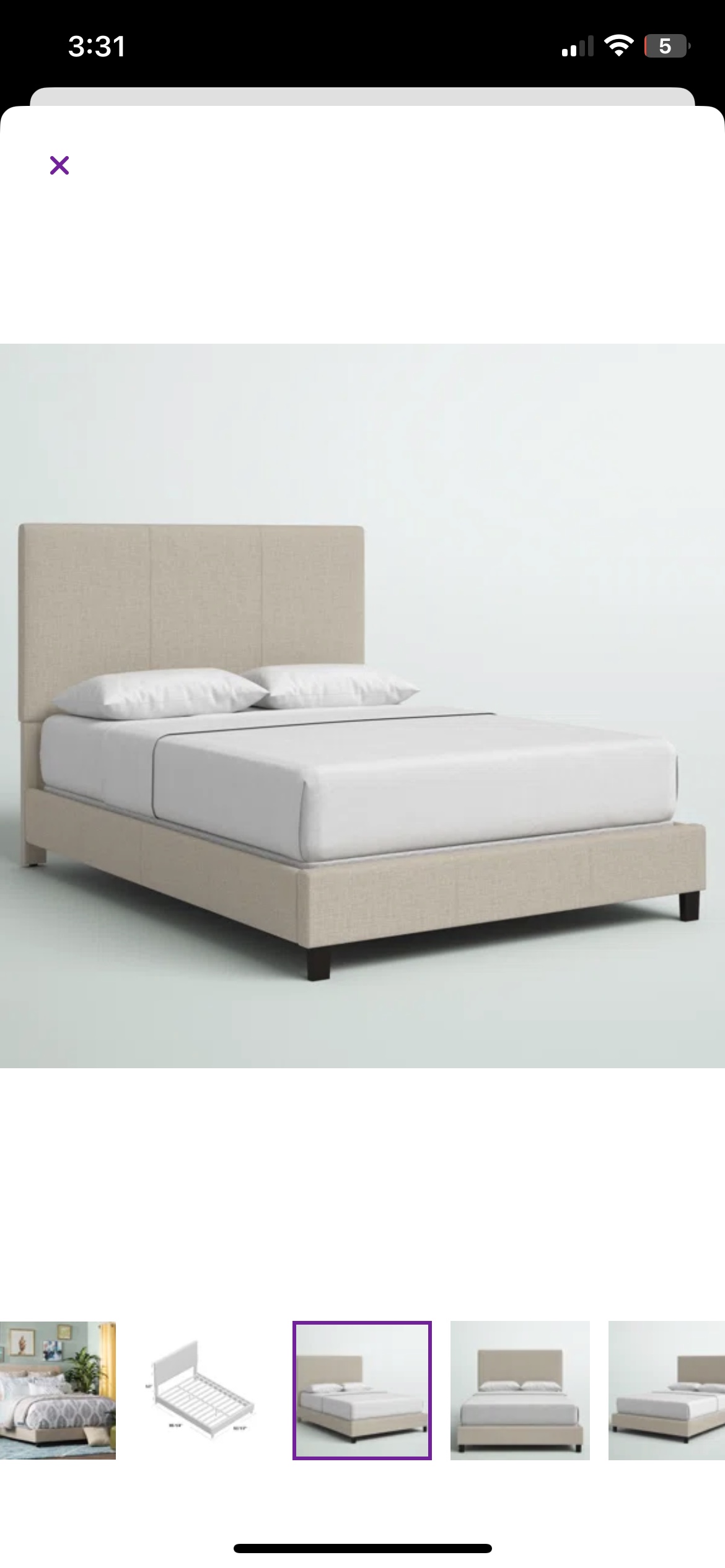 Queen upholstered bed frame - photo 4