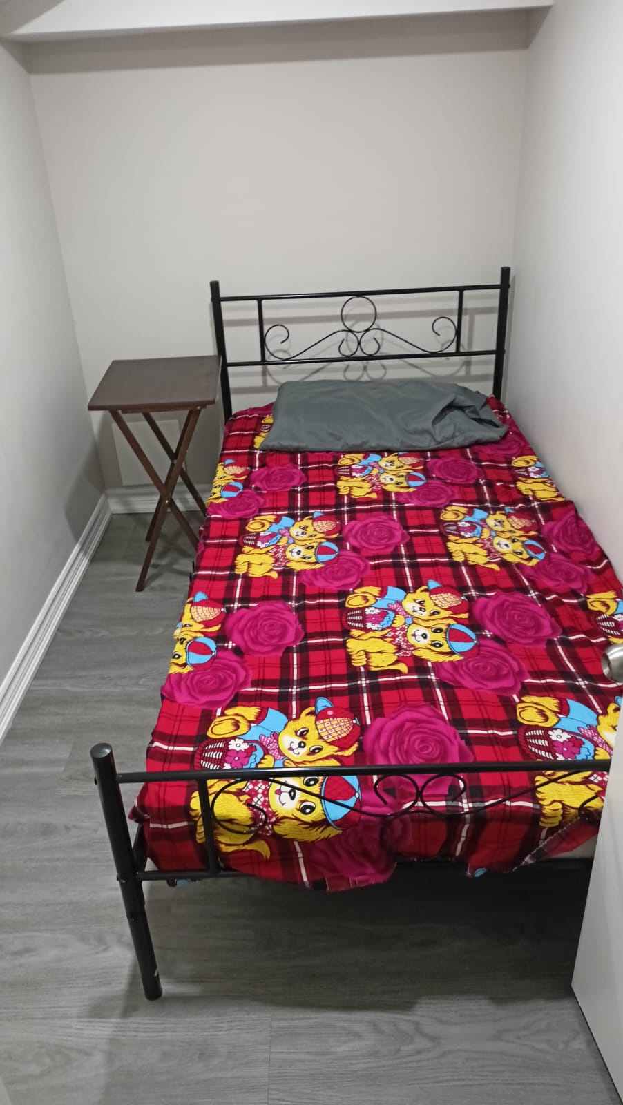 Metal Bedframe,Mattress and Table(3Items)