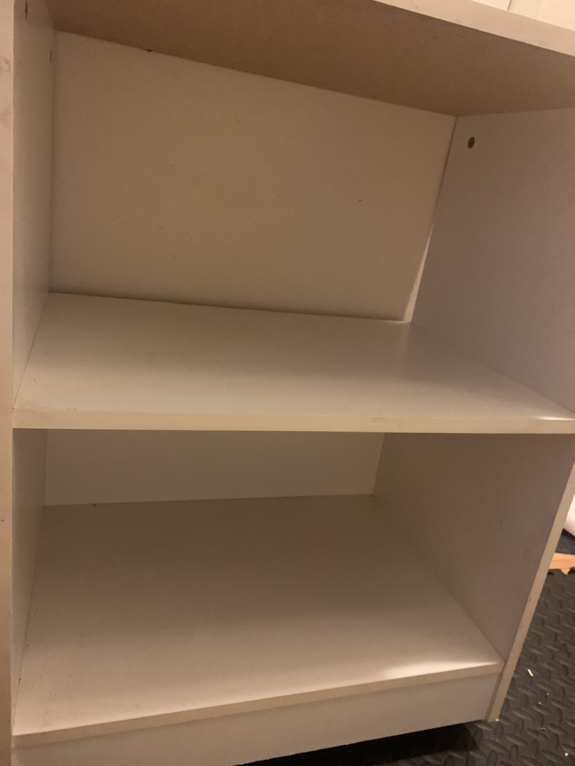 🔥WHITE WOOD SHELF / UTILITY / STORAGE CART with wheels *moving* image indicator(3)