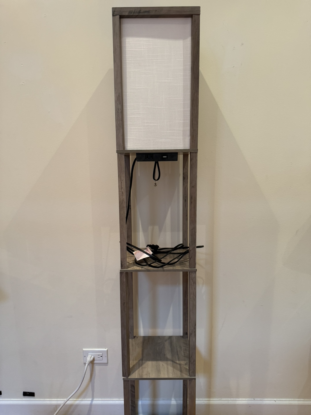 Lamp with shelves