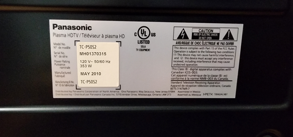 50" Panasonic TV - photo 2