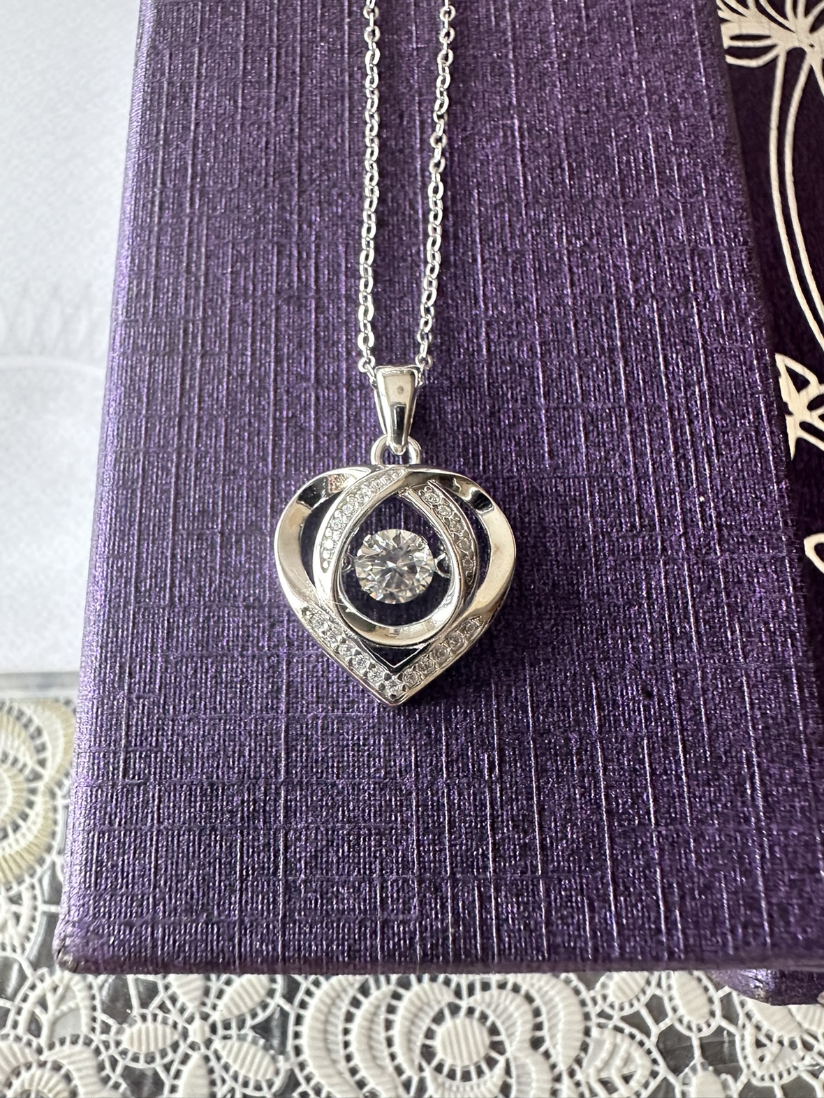 Moissanite Necklace 925 Sterling Silver Pendant Necklace - photo 3