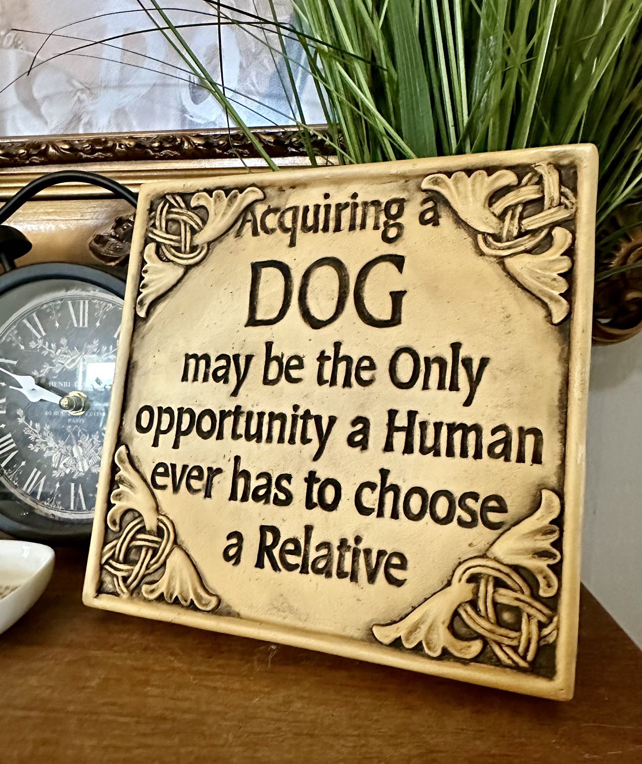 Pet Dog Art Tile Decor Plaque Sign 🧡 thumbnail