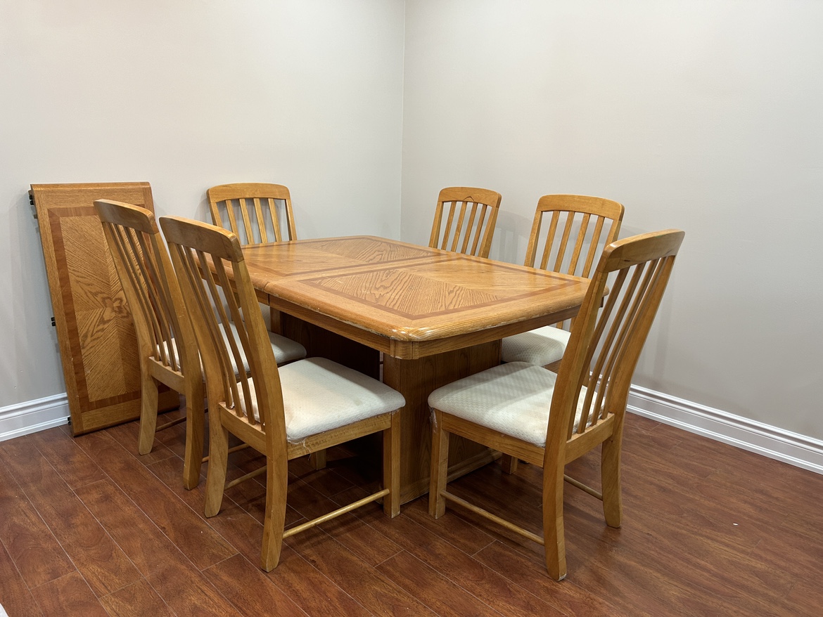 Wooden Dining Table Set - Oak (6 seat) Moving Sale - photo 5