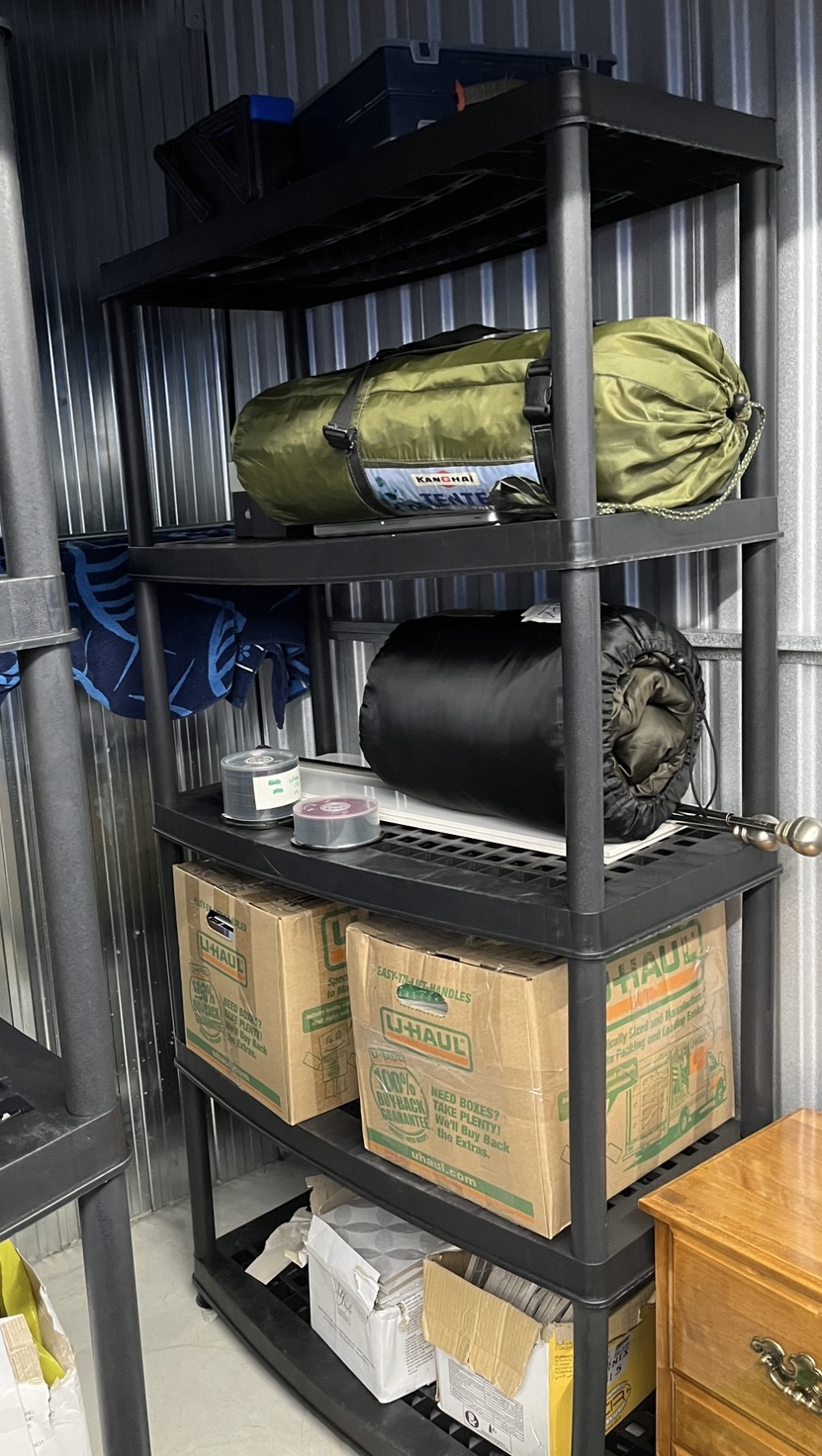 5-shelf resin Storage shelves (4 avail) - pick up Wed afternoon image indicator(4)