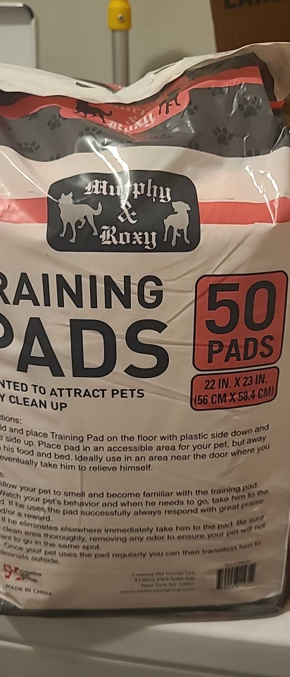 training pads.  used 2. has 48 pink