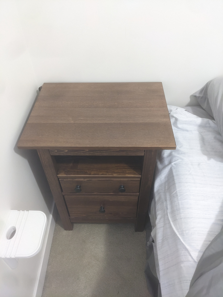 jysk wooden bedside table